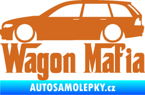Samolepka Wagon Mafia 002 nápis s autem oříšková