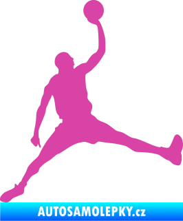 Samolepka Basketbal 016 pravá růžová