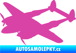 Samolepka Bombardovací letoun Lockheed  P38 lighting levá růžová