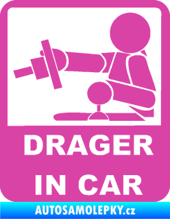 Samolepka Drager in car 004 růžová