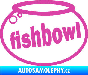 Samolepka Fishbowl akvárium růžová