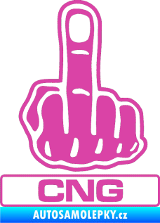 Samolepka Fuck off CNG růžová