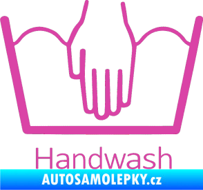 Samolepka Handwash ruční mytí růžová
