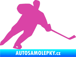 Samolepka Hokejista 014 pravá růžová