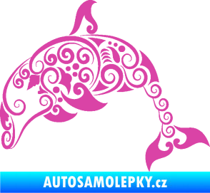 Samolepka Interiér 015 levá delfín růžová