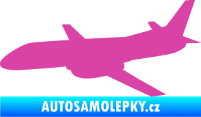 Samolepka Letadlo 004 levá růžová