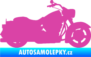 Samolepka Motorka 045 pravá Harley Davidson růžová