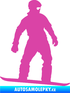 Samolepka Snowboard 024 pravá růžová