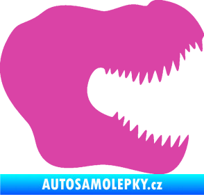 Samolepka Tyrannosaurus Rex lebka 001 pravá růžová