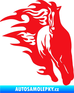 Samolepka Animal flames 007 pravá kůň červená