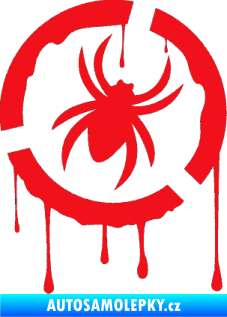 Samolepka Pavouk 001 - pravá červená