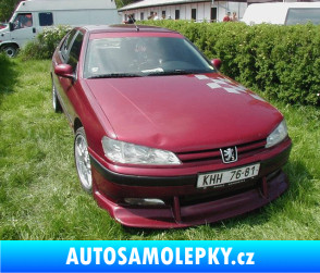 Samolepka Peugeot 405 - přední červená