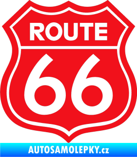 Samolepka Route 66 - jedna barva červená