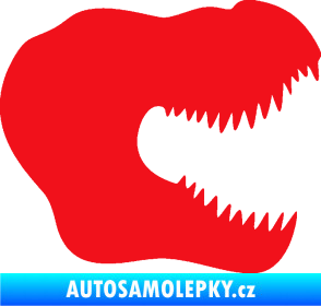 Samolepka Tyrannosaurus Rex lebka 001 pravá červená