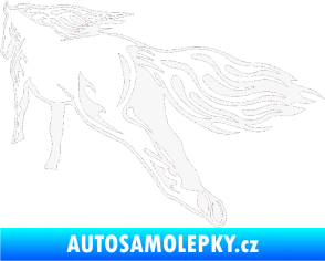 Samolepka Animal flames 009 levá kůň bílá