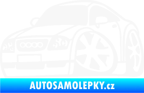 Samolepka Audi TT karikatura levá bílá