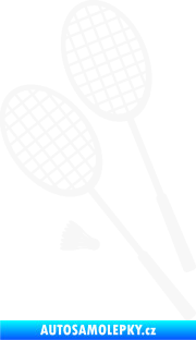 Samolepka Badminton rakety levá bílá
