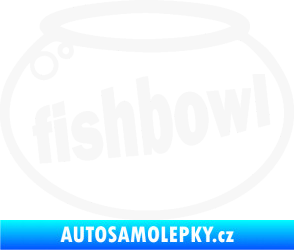 Samolepka Fishbowl akvárium bílá