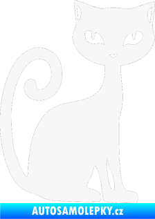 Samolepka Kočka 009 pravá bílá