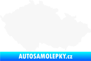 Samolepka Mapa České republiky 001  bílá