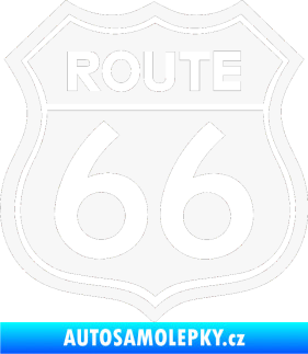 Samolepka Route 66 - jedna barva bílá