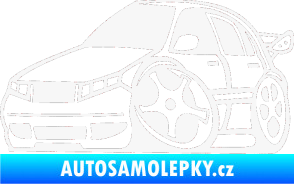 Samolepka Škoda Fabia 001 karikatura levá bílá