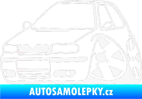 Samolepka Škoda Felicia karikatura levá bílá