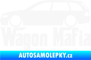 Samolepka Wagon Mafia 002 nápis s autem bílá