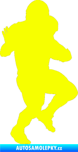 Samolepka Americký fotbal 009 pravá Fluorescentní žlutá