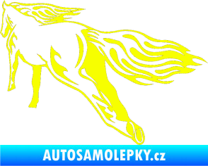 Samolepka Animal flames 009 levá kůň Fluorescentní žlutá