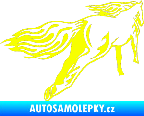 Samolepka Animal flames 009 pravá kůň Fluorescentní žlutá