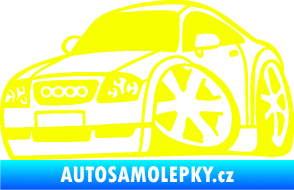 Samolepka Audi TT karikatura levá Fluorescentní žlutá