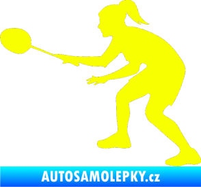 Samolepka Badminton 003 levá Fluorescentní žlutá