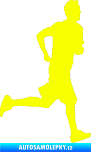 Samolepka Běžec 001 pravá Fluorescentní žlutá