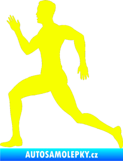 Samolepka Běžec 003 levá Fluorescentní žlutá