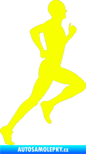 Samolepka Běžec 004 pravá Fluorescentní žlutá