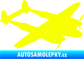 Samolepka Bombardovací letoun Lockheed  P38 lighting pravá Fluorescentní žlutá