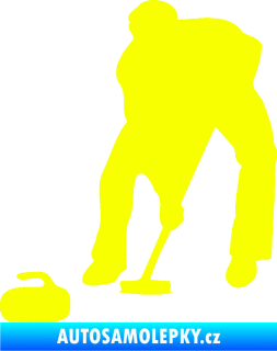 Samolepka Curling 001 levá Fluorescentní žlutá