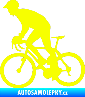Samolepka Cyklista 003 levá Fluorescentní žlutá