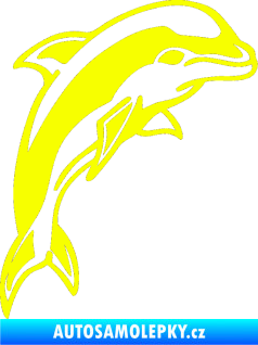 Samolepka Delfín 001 pravá Fluorescentní žlutá