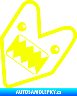 Samolepka Domo 018 pravá wakaba jdm znak Fluorescentní žlutá