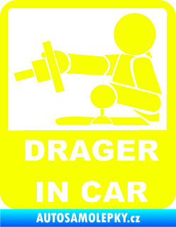 Samolepka Drager in car 004 Fluorescentní žlutá