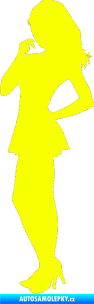 Samolepka Erotická žena 025 levá Fluorescentní žlutá