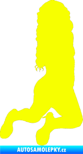 Samolepka Erotická žena 038 pravá Fluorescentní žlutá