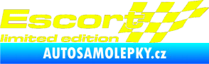 Samolepka Escort limited edition pravá Fluorescentní žlutá