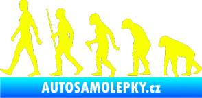 Samolepka Evoluce 001 levá Fluorescentní žlutá