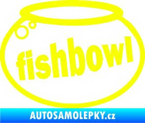 Samolepka Fishbowl akvárium Fluorescentní žlutá