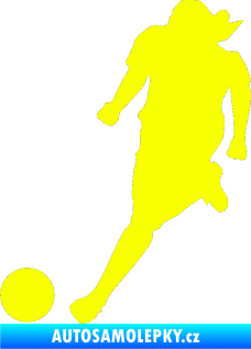 Samolepka Fotbalista 003 levá Fluorescentní žlutá
