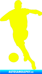 Samolepka Fotbalista 006 levá Fluorescentní žlutá