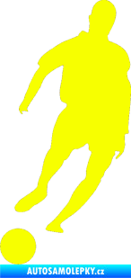 Samolepka Fotbalista 007 levá Fluorescentní žlutá